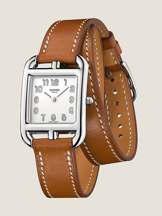 Women s Cape Cod Watch Swift Calfskin Small Size Natural Barenia Color 31mm W040233WW00 - HERMES - BALAAN 2