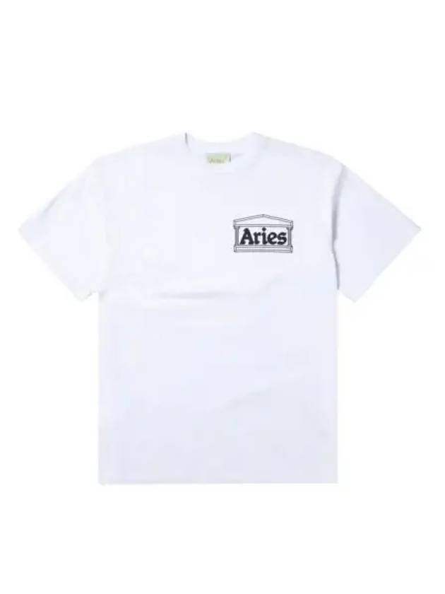 Aries Temple Short Sleeve T Shirt White - ARIES - BALAAN 1