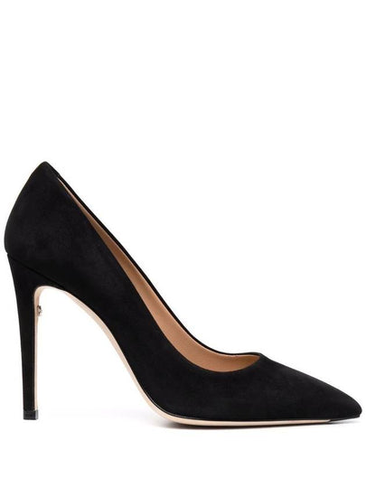 Salvatore Illari Suede Pumps Heel Black - SALVATORE FERRAGAMO - BALAAN 2