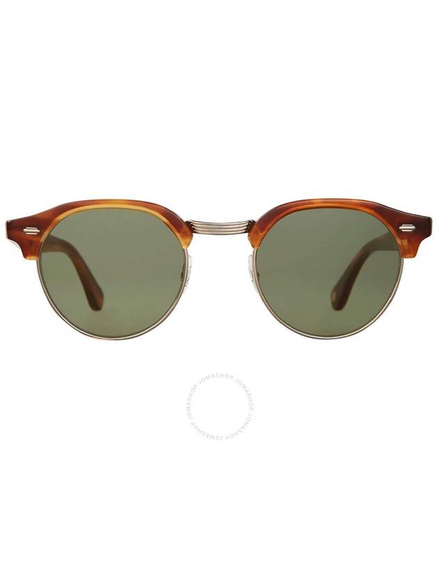 Garrett Leight OAKWOOD SUN Green Oval Sunglasses 4050 HAT-G/GRN 47 - GARRETT LEIGHT - BALAAN 1