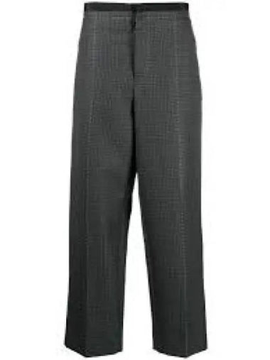 Check Pattern Straight Pants Light Navy - MARNI - BALAAN 1