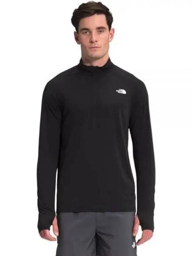 Men's Elevation Half Zip-Up Long Sleeve T-Shirt Black - THE NORTH FACE - BALAAN 2