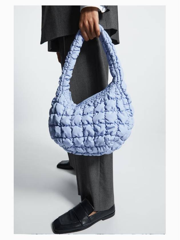 Quilted Mini Shoulder Bag Light Blue - COS - BALAAN 6