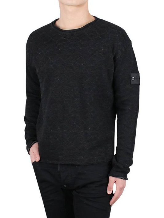 Shadow Project Wappen Patch Knit Top Black - STONE ISLAND - 2