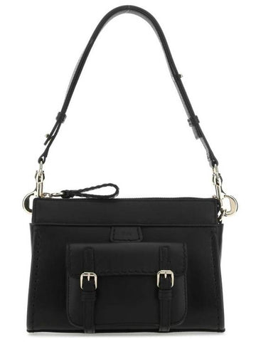 Edith Leather Shoulder Bag Black - CHLOE - BALAAN 1