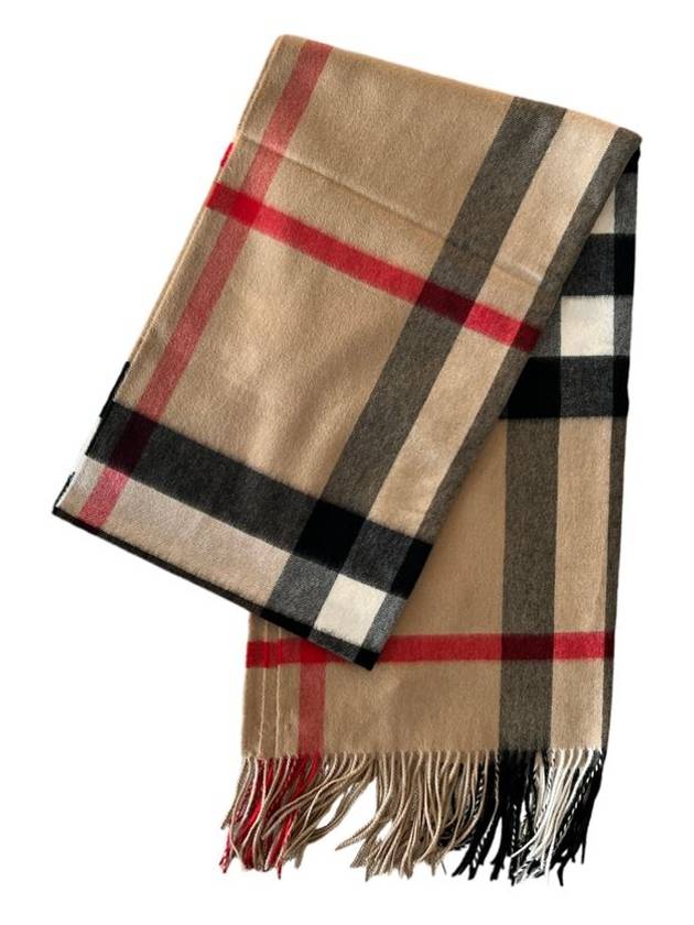 Wide Classic Check Cashmere Scarf Archive Beige - BURBERRY - BALAAN 2