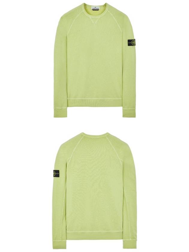 Garment Dyed Malfile Fleece Crewneck Sweatshirt Apple Green - STONE ISLAND - BALAAN 5