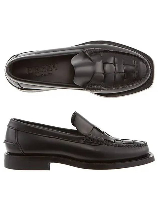 Women's Nombela Interwoven Moccasin Loafer Black - HEREU - BALAAN 2