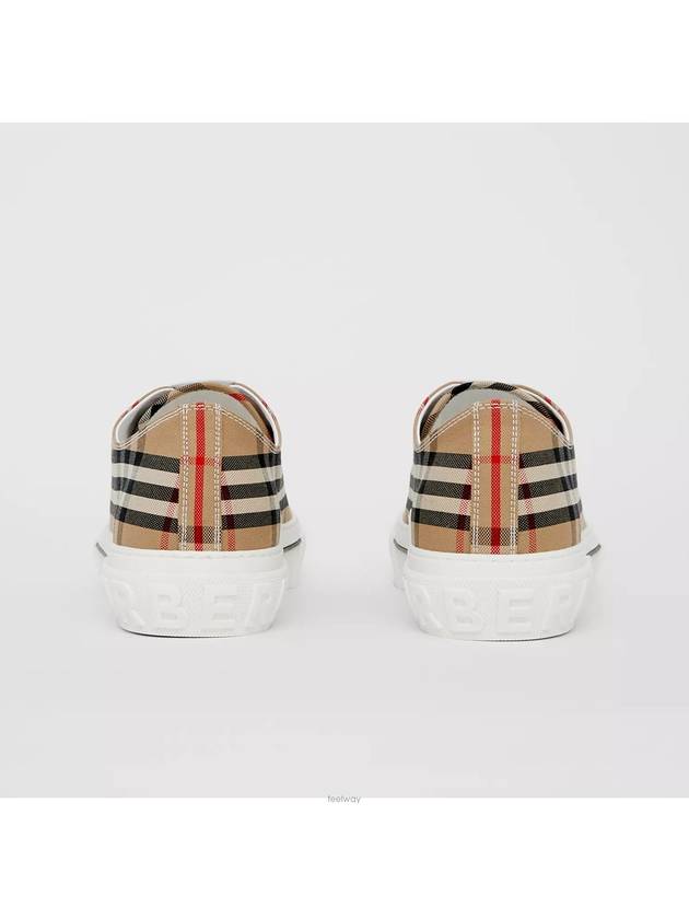 Vintage Check Cotton Sneakers Archive Beige - BURBERRY - BALAAN 4