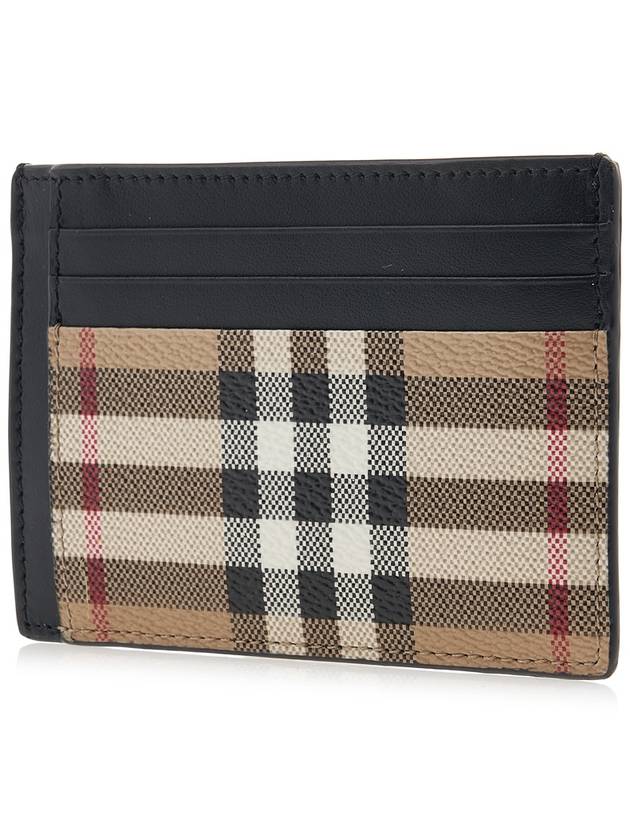 Vintage Check Money Clip Card Wallet Beige - BURBERRY - BALAAN 3