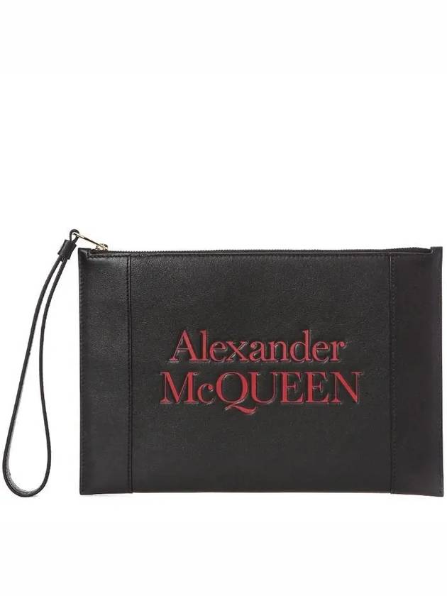 Signature Zipper Pouch Clutch Bag Black - ALEXANDER MCQUEEN - BALAAN 2