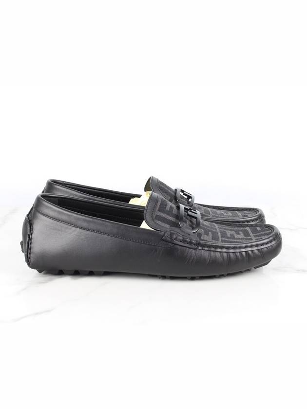 Oh Rock Driving Leather Loafer Black 9 280 - FENDI - BALAAN 6