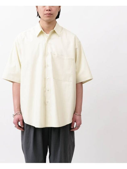 Washed Pins Twill Big Half Sleeve Shirt - AURALEE - BALAAN 2