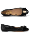 Varina Quilting Leather Ballet Flat Black - SALVATORE FERRAGAMO - BALAAN 4