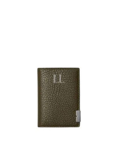 B Cut Leather Card Wallet Green - BURBERRY - BALAAN 2