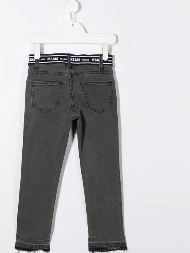 Kids Logo Band Skinny Jeans Gray MS027742 127 - MSGM - BALAAN 3