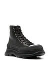 Tread Slick Round-Toe Ankle Boots Black - ALEXANDER MCQUEEN - BALAAN 4