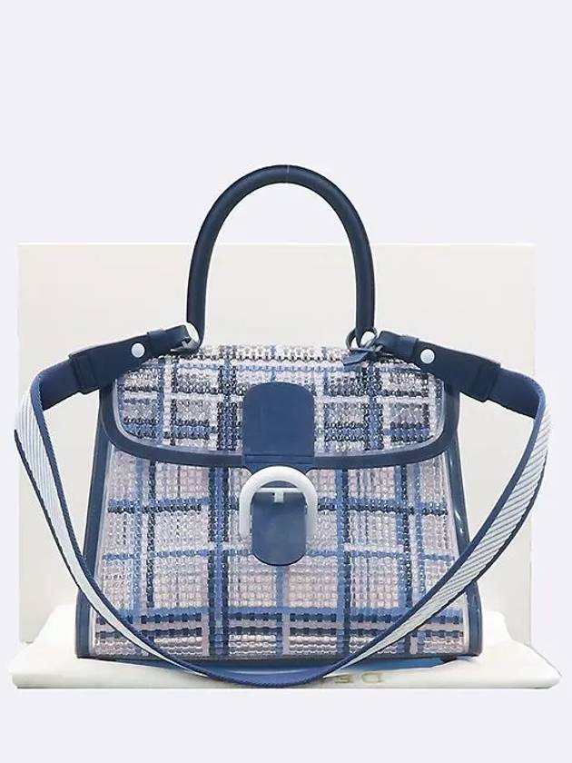 Briand MM PVC blue top handle tote bag and shoulder - DELVAUX - BALAAN 1