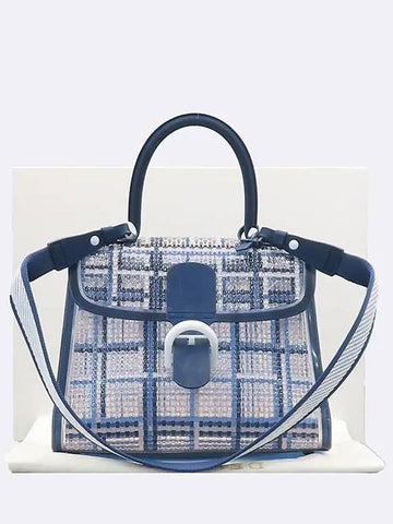 Briand MM PVC blue top handle tote bag and shoulder - DELVAUX - BALAAN 1