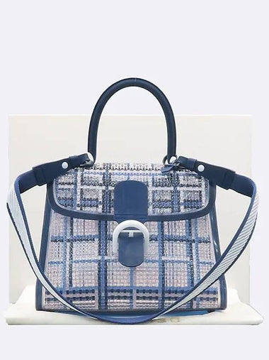 Briand MM PVC blue top handle tote bag and shoulder - DELVAUX - BALAAN 1