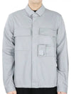 Metropolis Gabardine Zipper Long Sleeve Shirt Grey - CP COMPANY - BALAAN 2