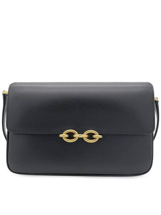 Le Maillon Smooth Leather Satchel Shoulder Bag Black - SAINT LAURENT - BALAAN 2