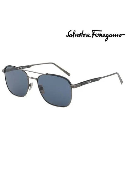 Aviator Ruthenium Sunglasses Grey - SALVATORE FERRAGAMO - BALAAN 2