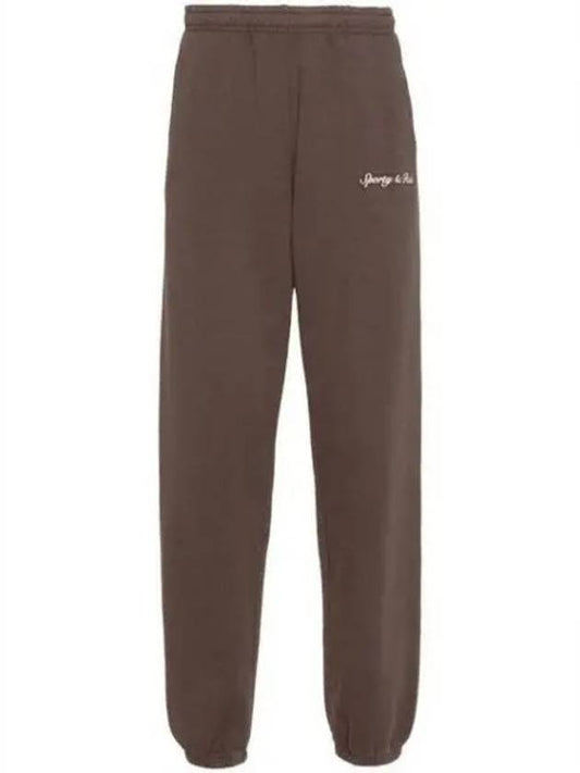 Syracuse logo print jogger pants chocolate SWAW2330CH 1198640 - SPORTY & RICH - BALAAN 1