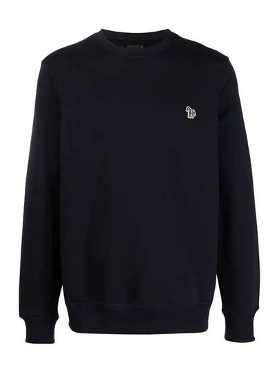 Zebra Patch Organic Cotton Sweatshirt Navy - PAUL SMITH - BALAAN 2