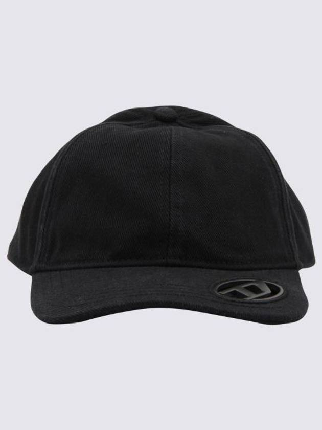 Logo Decorated Buckle Closure Cotton Baseball Ball Cap Black - DIESEL - BALAAN 2