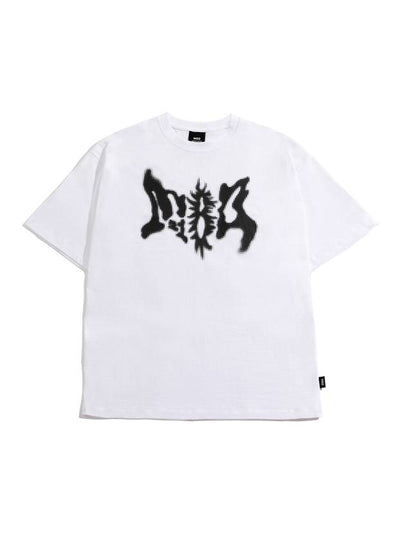 Graphic Lettering Short Sleeve T-Shirt White - MOO - BALAAN 2