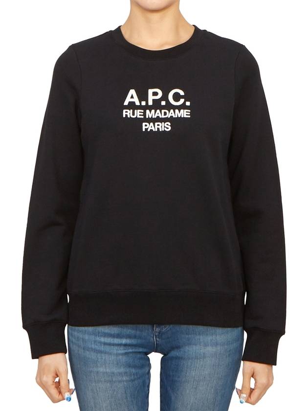 Women's Tina Logo Sweat Sweatshirt Black - A.P.C. - BALAAN 2