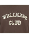 Wellness Club Flock Crew Neck Cotton Sweatshirt Brown - SPORTY & RICH - BALAAN 11