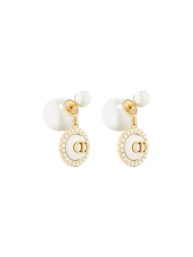 Tribales Resin Pearls Earrings Gold - DIOR - BALAAN 1