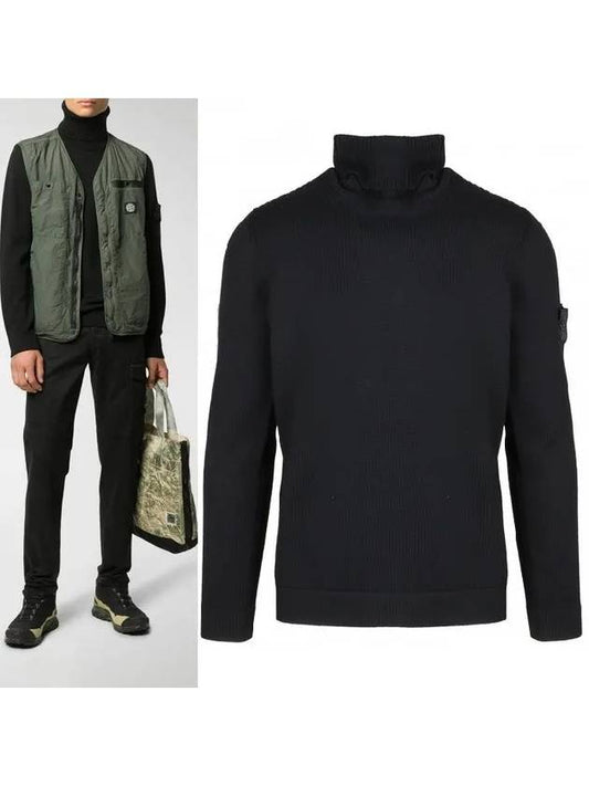 Shadow Project Wool Turtleneck Black - STONE ISLAND - BALAAN 2