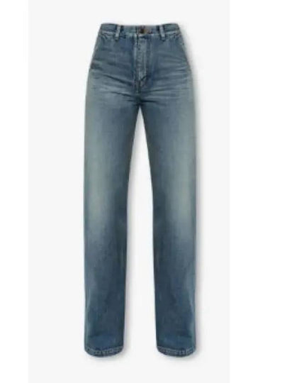 Women's Jane High Waist Straight Jeans Blue - SAINT LAURENT - BALAAN 2