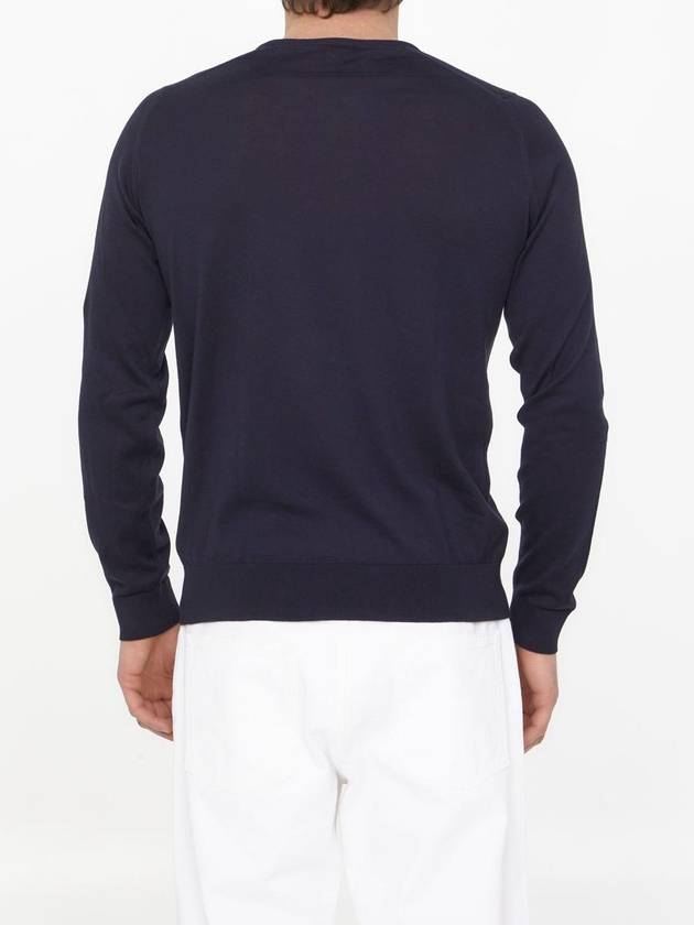 Blue Cotton Jumper - JOHN SMEDLEY - BALAAN 4