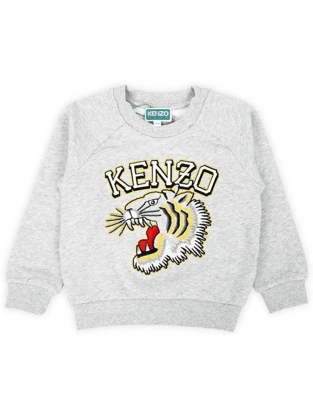 Kids Tiger Logo Sweatshirt Grey - KENZO - BALAAN 3