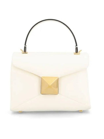 One Stud Nappa Mini Tote Bag Ivory - VALENTINO - BALAAN 1