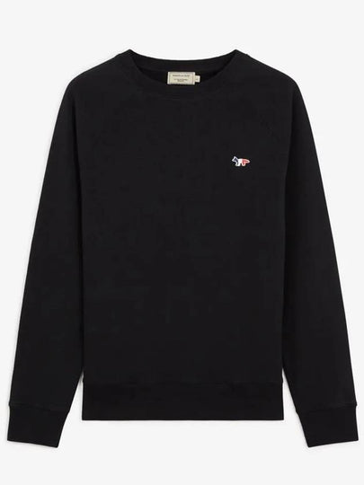 Tricolor Fox Patch Sweatshirt Black - MAISON KITSUNE - BALAAN 2