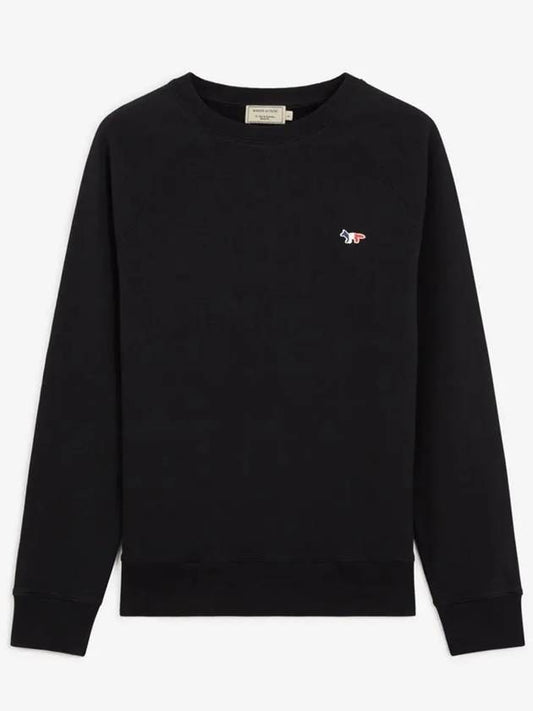 Tricolor Fox Patch Sweatshirt Black - MAISON KITSUNE - BALAAN 2