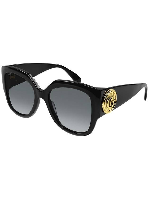 Logo Decorated Square Frame Sunglasses Black - GUCCI - BALAAN 3