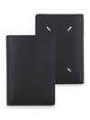 Stitched Bi-Fold Leather Card Wallet Black - MAISON MARGIELA - BALAAN 5