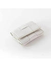 Intrecciato Tri-Fold Zipper Half Wallet Chalk White - BOTTEGA VENETA - BALAAN 7