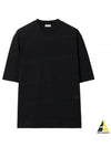 Striped Cotton Short Sleeve T-Shirt Black - BURBERRY - BALAAN 2