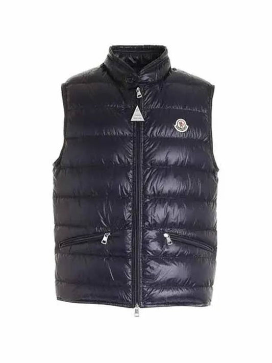 Gui Logo Patch Padding Vest Night Blue - MONCLER - BALAAN 2