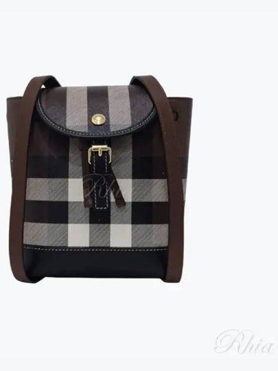 Check Mini Backpack Dark Brown - BURBERRY - BALAAN 2