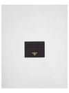 Saffiano Leather Triangle Logo Card Wallet Black Gold - PRADA - BALAAN 2