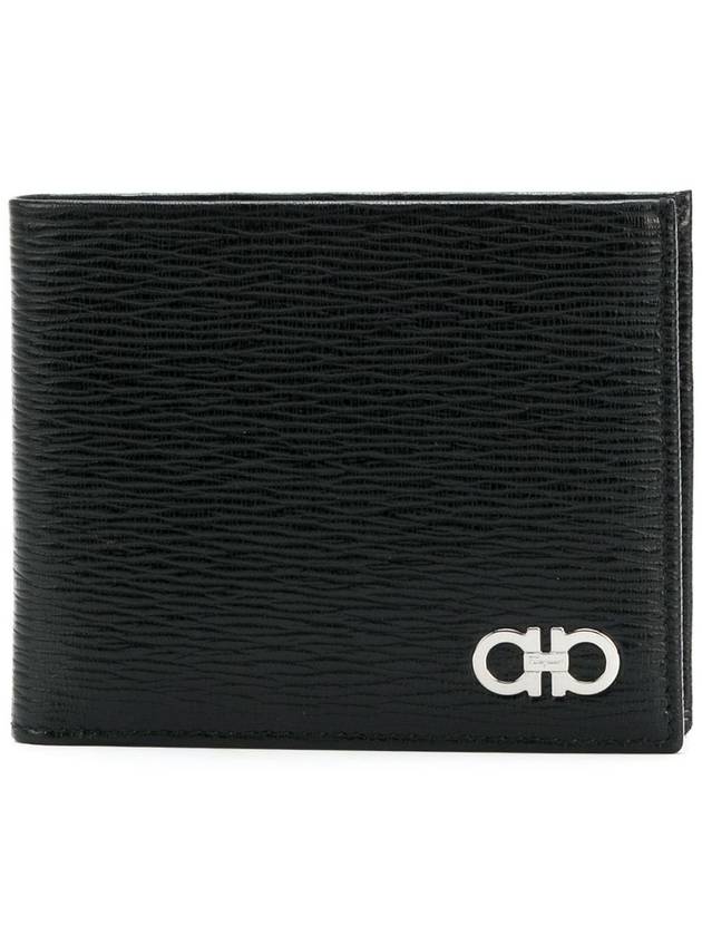 Gancini Half Wallet Black - SALVATORE FERRAGAMO - BALAAN 2