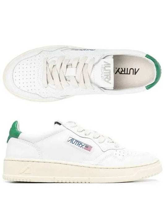 Medalist Green Tab Leather Low Top Sneakers White - AUTRY - BALAAN 2